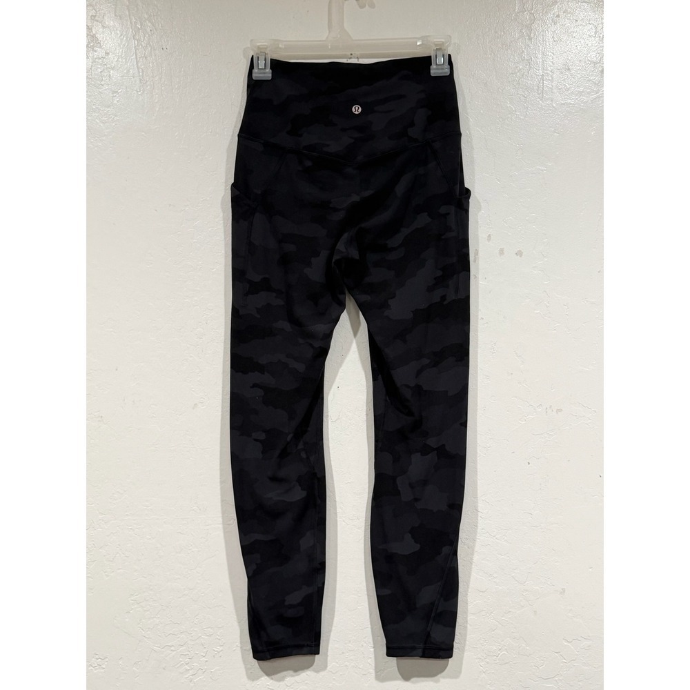 Lululemon Fast and Free High Rise Tight 25 Heritage 365 Camo Deep Coal Multi 6 - Picture 3 of 7
